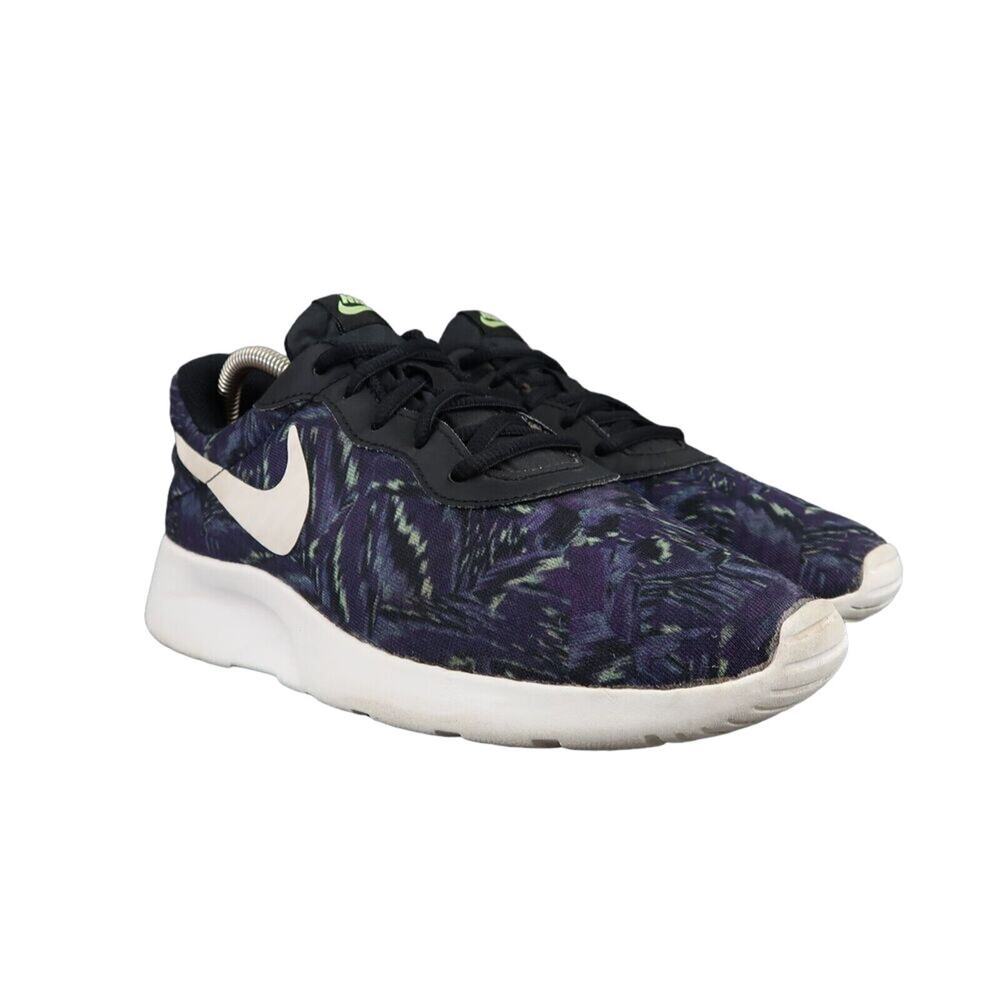 Nike Shoes Womens 8.5 Sneakers Tanjun Print Athletic Trainer Casual Running Blue